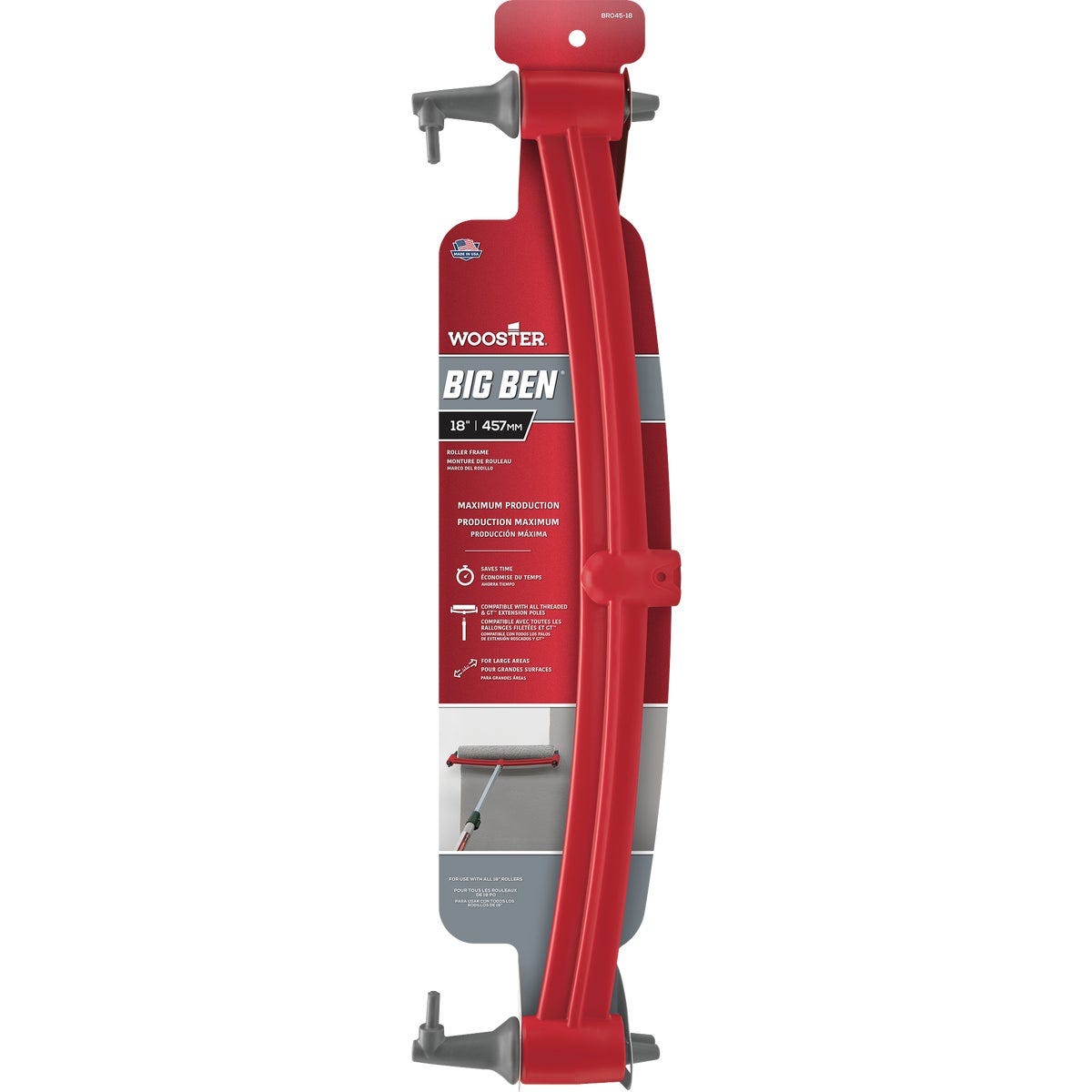 Wooster Big Ben 18 In. Lightweight Threaded Roller Frame Wooster Big Ben 18 In. Lightweight Threaded Roller Frame