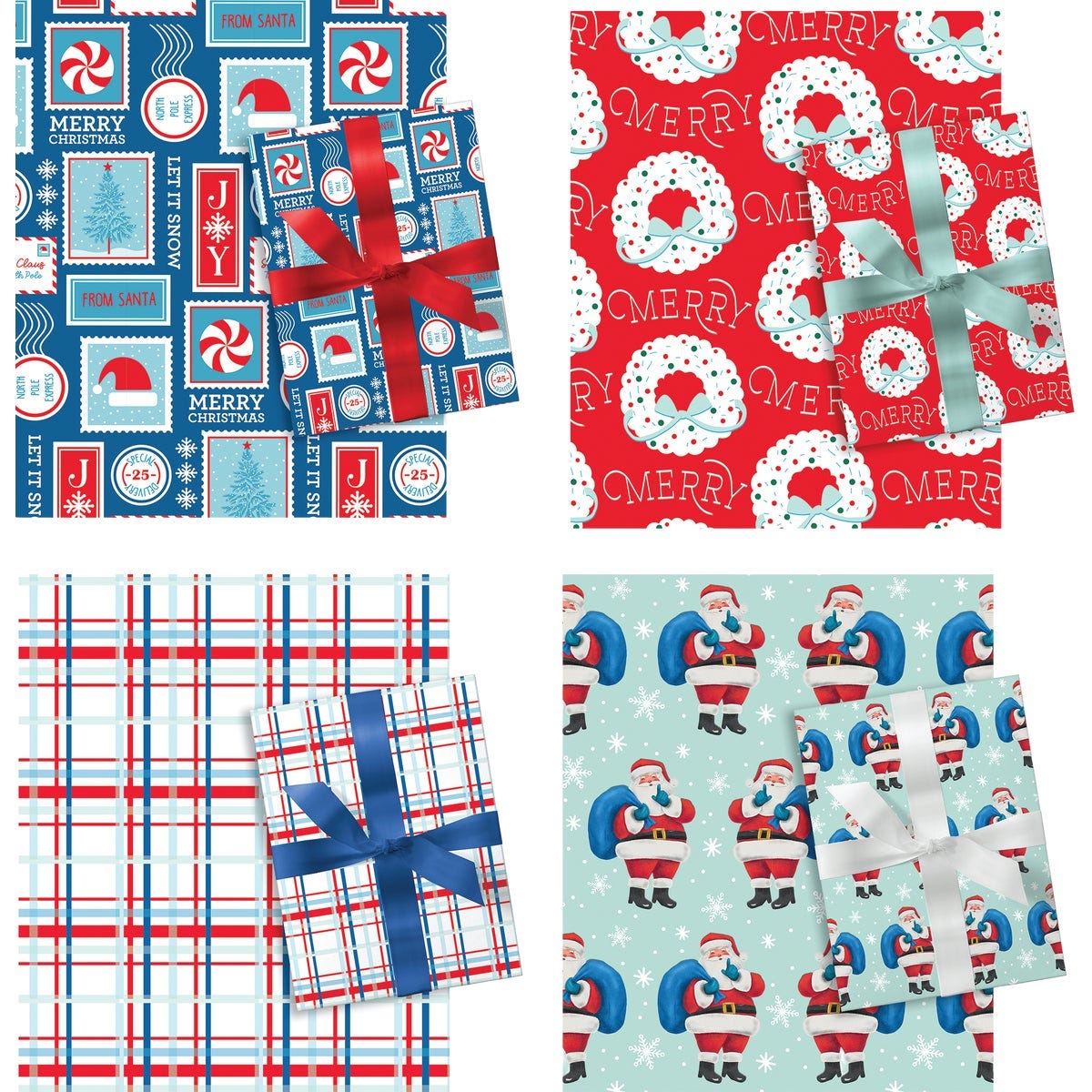Paper Images Traditional 30 In. Christmas Gift Wrapping Paper