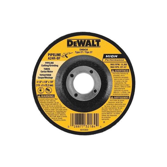 DEWALT Pipeline 4-1/2 In. x 1/8 In. x 7/8 In. Cut/Grind Wheel
