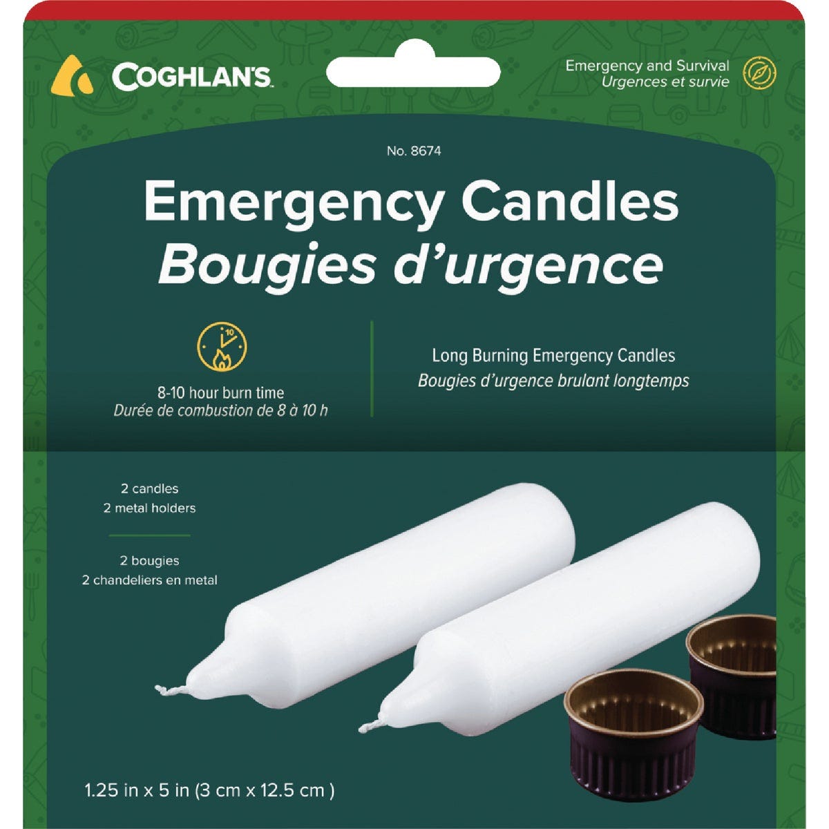 Coghlans 5 In. White Emergency Candle (2 Count) Coghlans 5 In. White Emergency Candle (2 Count)