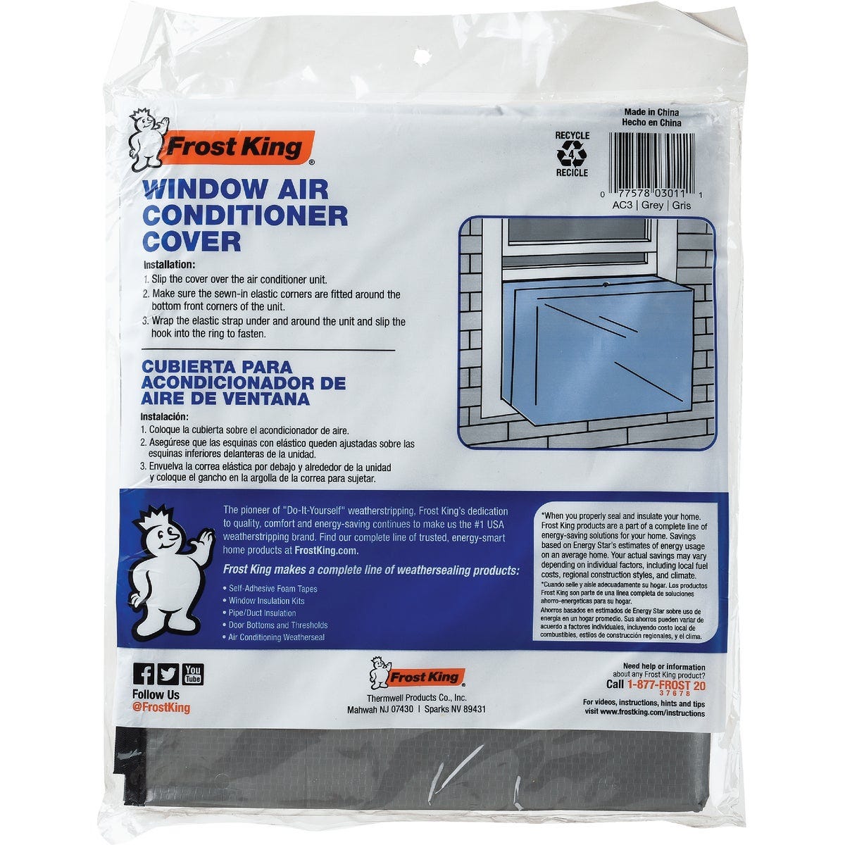 Frost King 18 In. x 27 In. x 22 In. 6 mil Rectangular Air Conditioner Cover - photo 3 Frost King 18 In. x 27 In. x 22 In. 6 mil Rectangular Air Conditioner Cover - photo 3