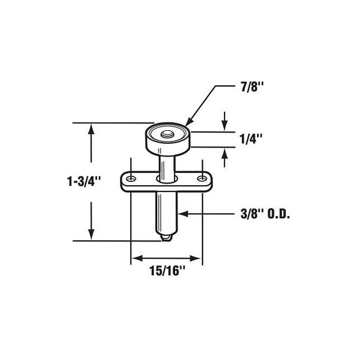 Prime-Line 7/8 In. 2-Pack Bi-Fold Closet Top Roller Guide - photo 2 Prime-Line 7/8 In. 2-Pack Bi-Fold Closet Top Roller Guide - photo 2
