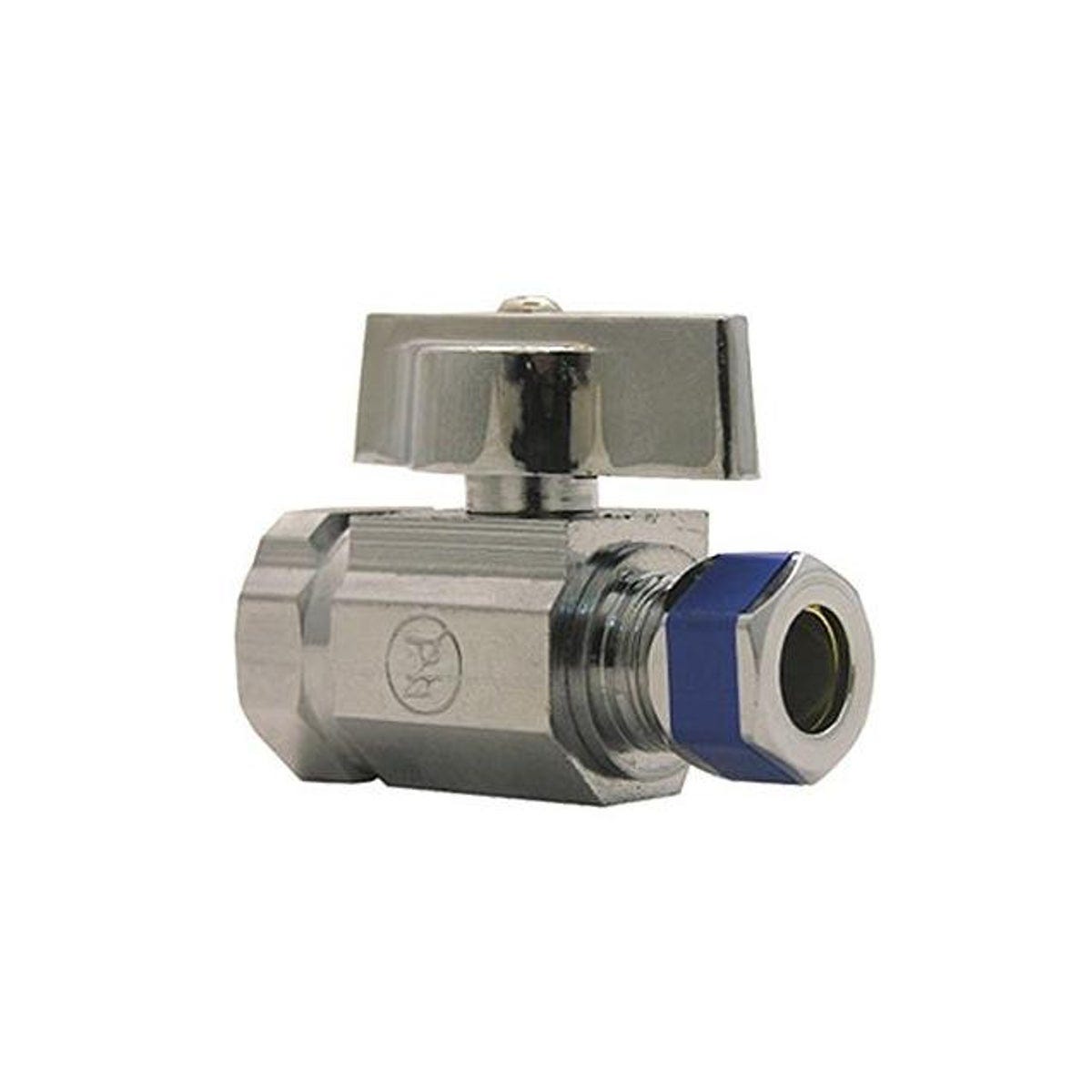 Lasco 3/8 In. x 3/8 In. Chrome Angle Stop Valve Lasco 3/8 In. x 3/8 In. Chrome Angle Stop Valve