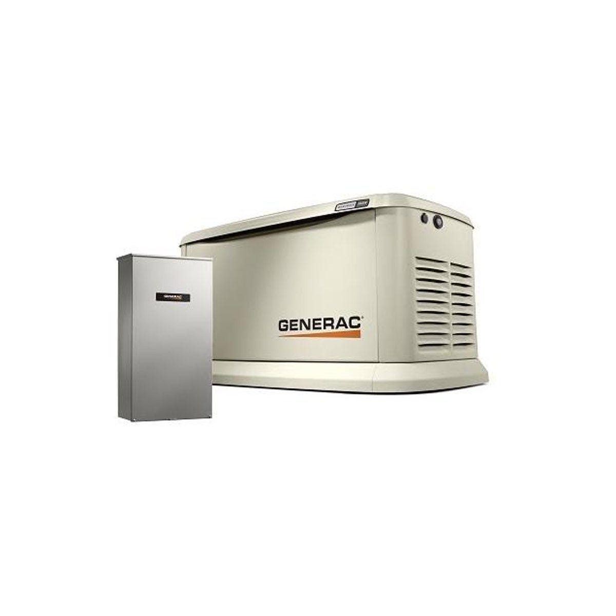 Generac Guardian WiFi 22,500W Natural Gas/26,000W LP Home Standby Generator with 200A Automatic Transfer Switch Generac Guardian WiFi 22,500W Natural Gas/26,000W LP Home Standby Generator with 200A Automatic Transfer Switch