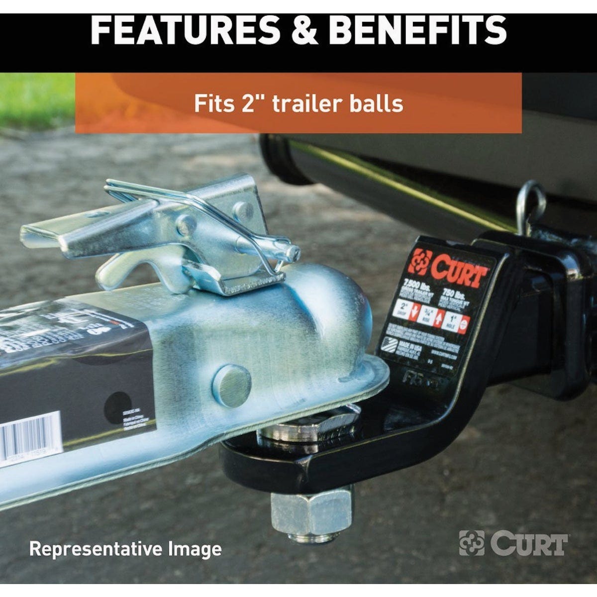 Curt 2 In. Straight-Tongue Coupler with Posi-Lock, 2-1/2 In. Channel, 3,500 Lb. Strength - photo 5 Curt 2 In. Straight-Tongue Coupler with Posi-Lock, 2-1/2 In. Channel, 3,500 Lb. Strength - photo 5