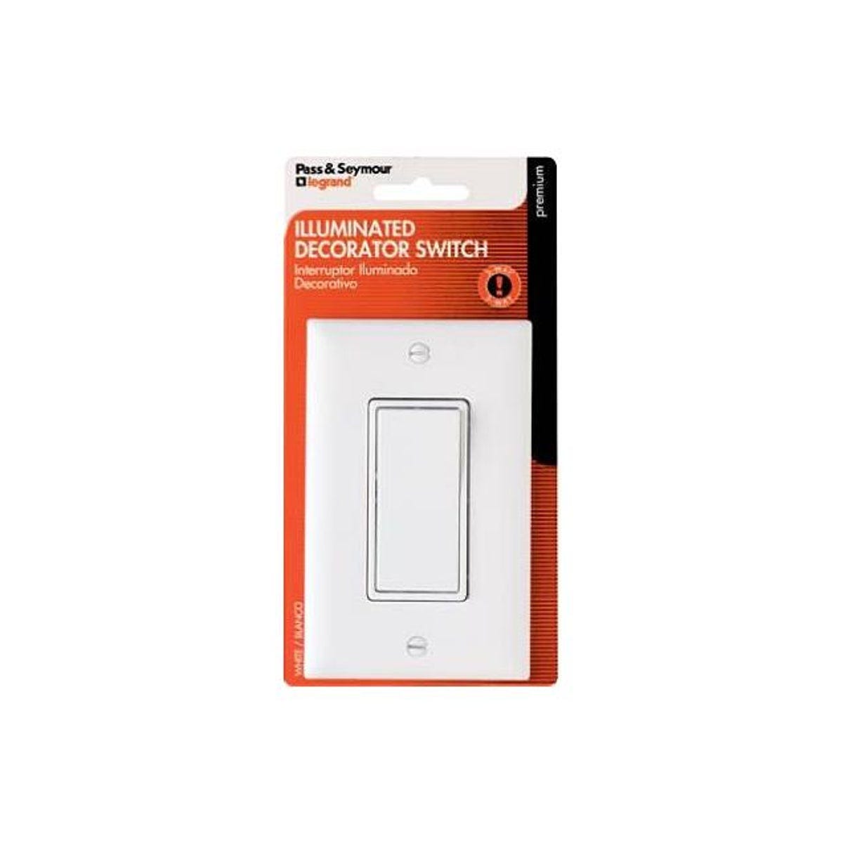 Legrand Pass & Seymour White 3-Way Premium Decorator Lighted Quiet Switch Legrand Pass & Seymour White 3-Way Premium Decorator Lighted Quiet Switch