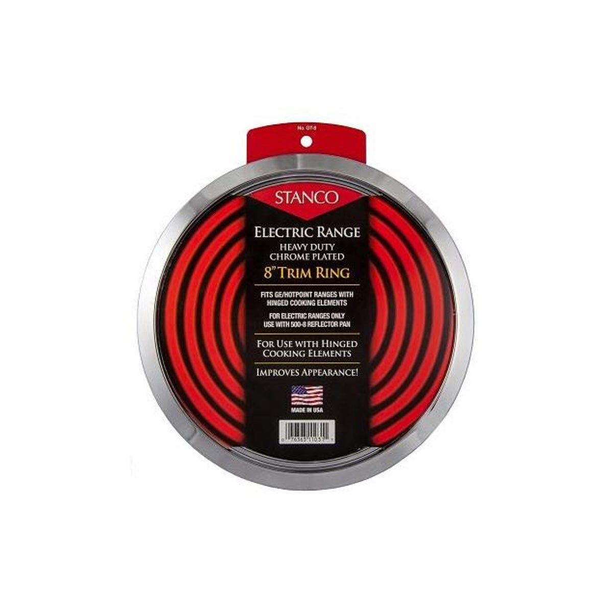 Stanco 8 In. Chromed Steel Electric Range Trim Ring