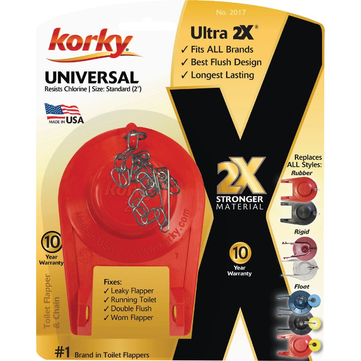 Korky Ultra 2 In. x 2 In. Rubber High Performance Universal Flapper - photo 2