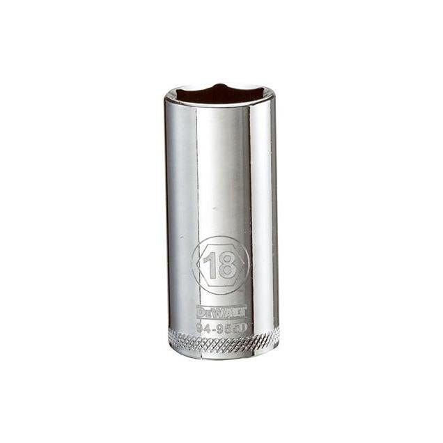 DeWalt 3/8 In. Drive 18mm 6-Point Deep Metric Socket