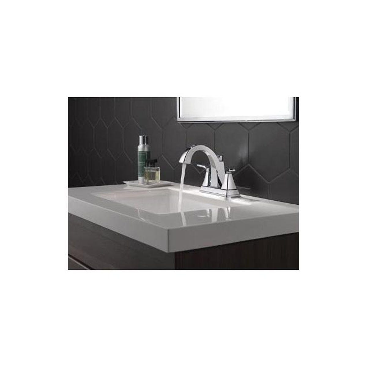 Delta Flynn Chrome 2-Handle 4 In. Centerset Bathroom Faucet