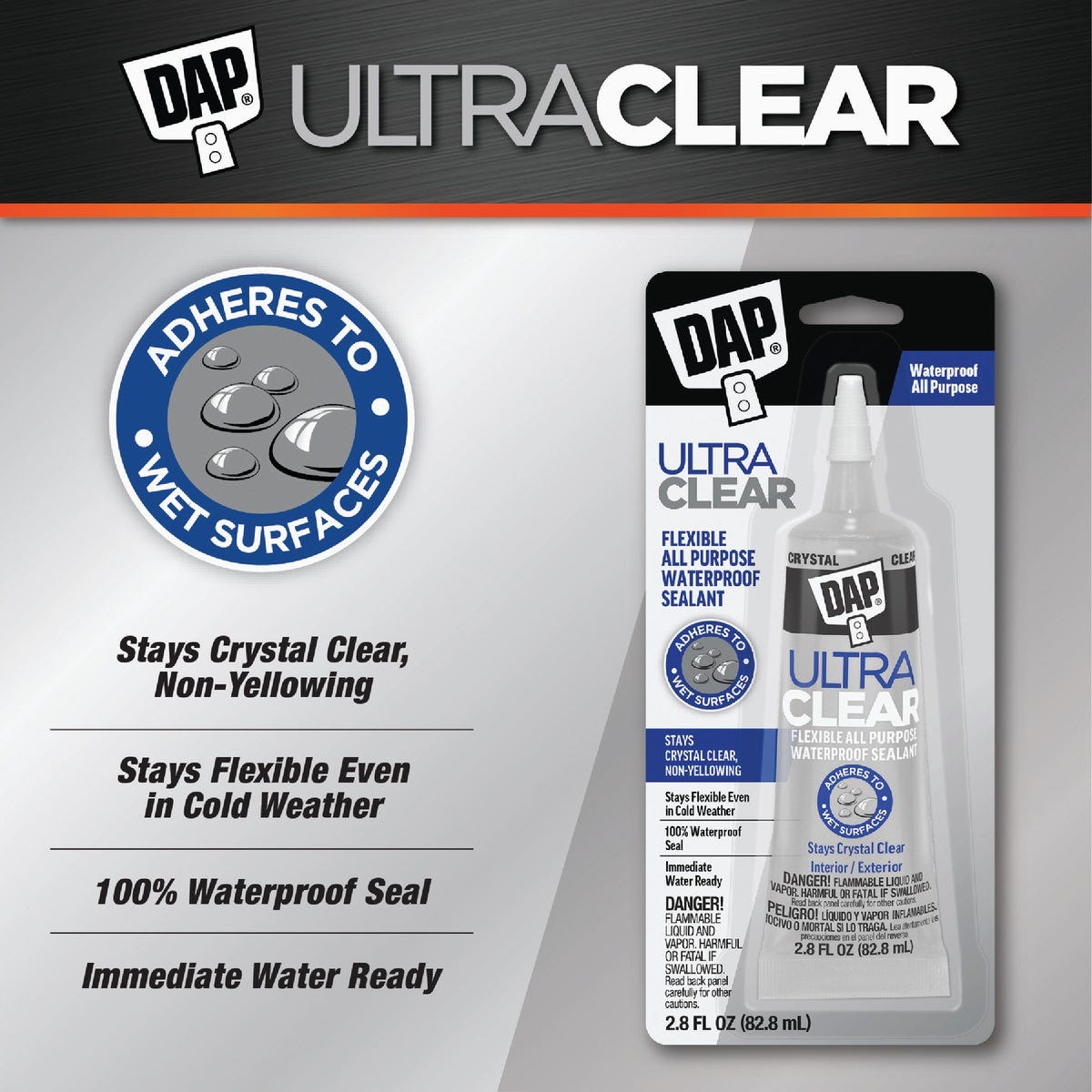DAP Ultra Clear 2.8 Oz. All Purpose Elastomeric Sealant, Clear - photo 4