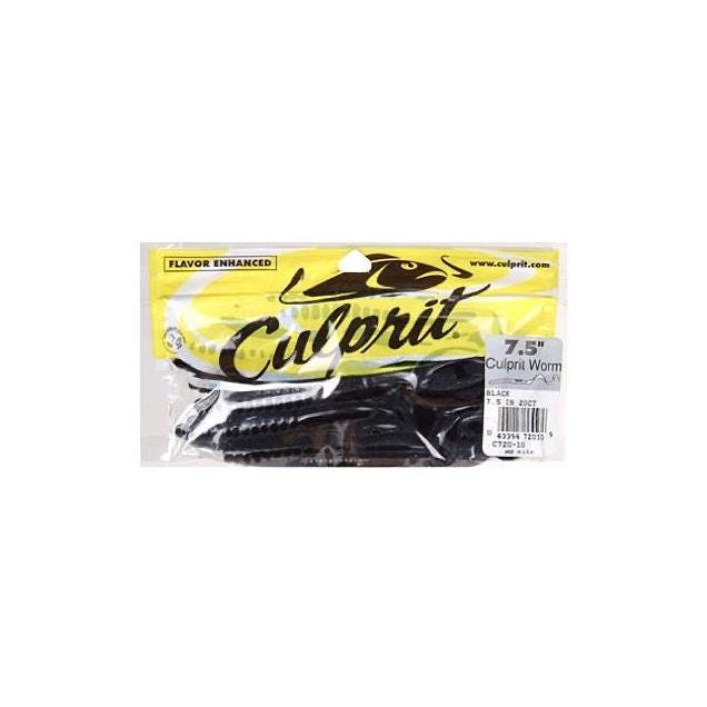 Culprit 7-1/2 In. Black Plastic Worm (18 Ct.) Culprit 7-1/2 In. Black Plastic Worm (18 Ct.)