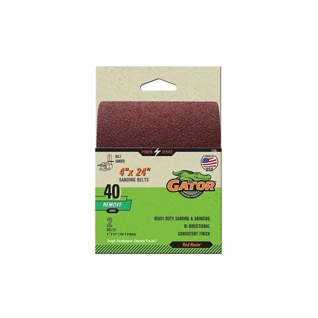Gator 4 In. x 24 In. 40-Grit Bi-Directional Sanding Sheet (2-Pack) Gator 4 In. x 24 In. 40-Grit Bi-Directional Sanding Sheet (2-Pack)