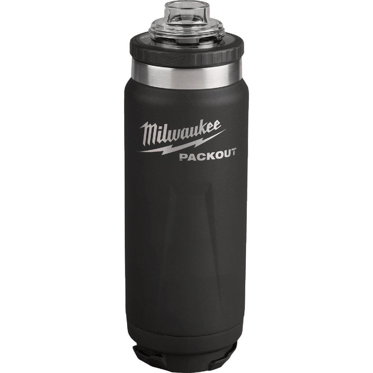 Milwaukee PACKOUT 24 Oz. Black Insulated Bottle with Chug Lid - photo 2