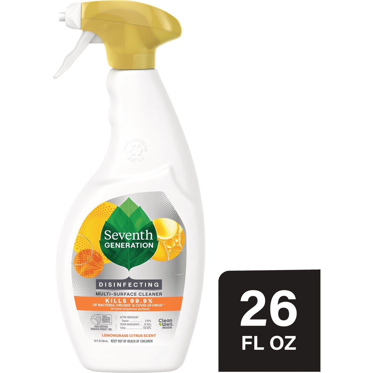 Seventh Generation 26 Oz. Lemongrass Citrus Disinfecting Multi-Surface Cleaner Seventh Generation 26 Oz. Lemongrass Citrus Disinfecting Multi-Surface Cleaner