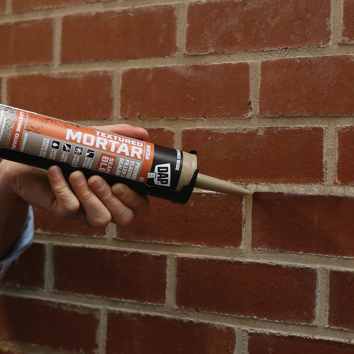 DAP Textured Mortar 10.1 Oz. Beige Premium Elastomeric Filler & Sealant ...