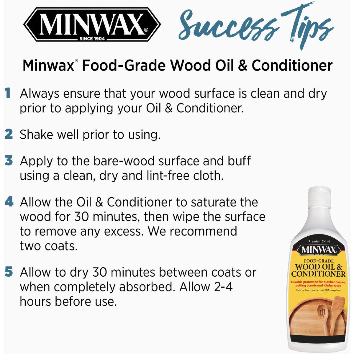 Minwax 12 Oz. Food Grade Oil & Wood Conditioner - photo 3 Minwax 12 Oz. Food Grade Oil & Wood Conditioner - photo 3