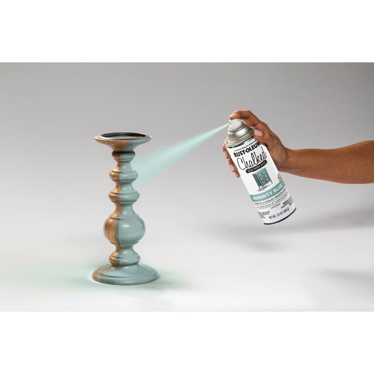 Rust-Oleum Chalked 12 Oz. Ultra Matte Spray Paint, Serenity Blue - photo 4