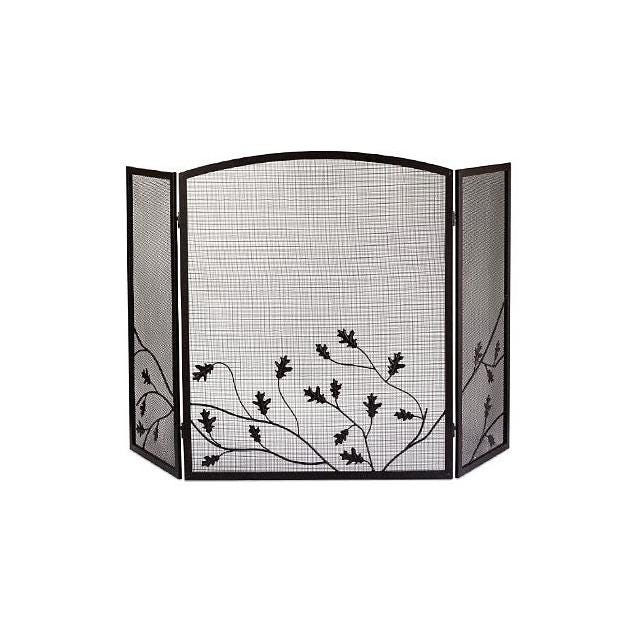 Panacea 3-Panel Brown Steel Arched Fireplace Screen Panacea 3-Panel Brown Steel Arched Fireplace Screen