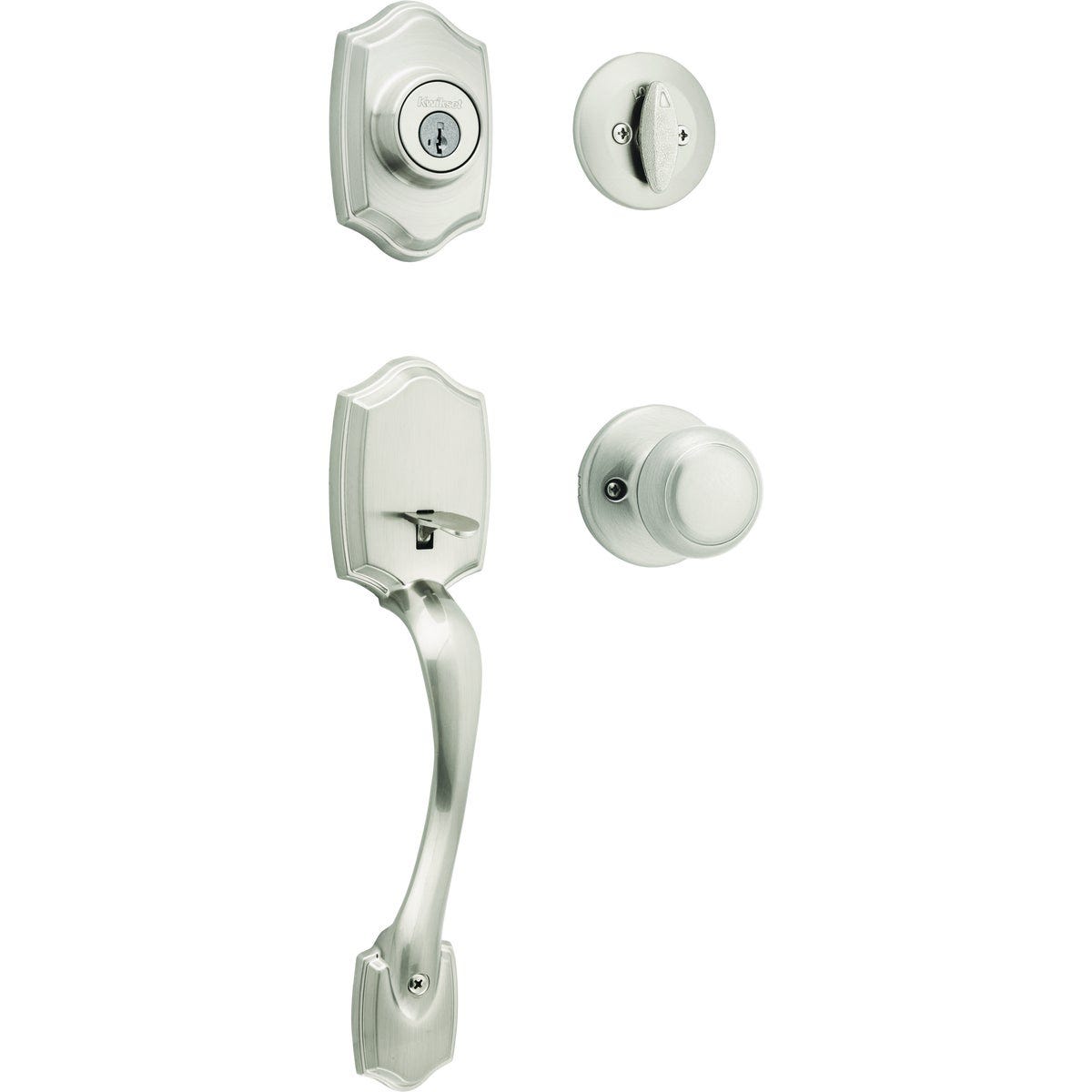 Kwikset SmartKey Venetian Bronze Belleview Entry Door Handleset with Cove Knob Kwikset SmartKey Venetian Bronze Belleview Entry Door Handleset with Cove Knob