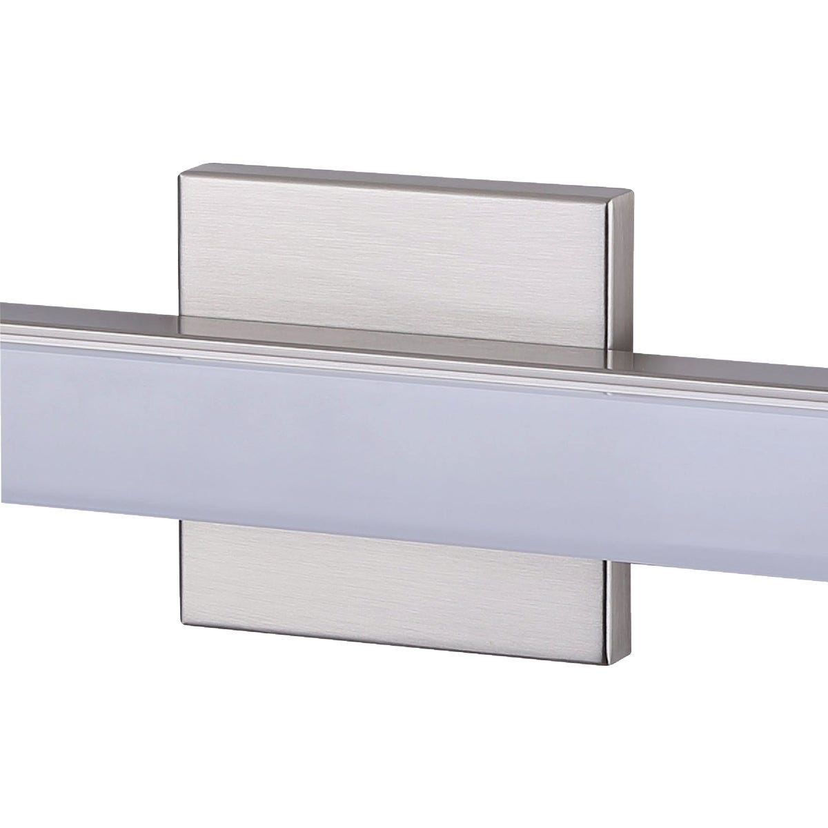 Serene Coast 24-Inch LED Square Bath Vanity Light – Brushed Nickel, Frosted Shade, Dimmable With 3CCT For Makeup & Grooming
