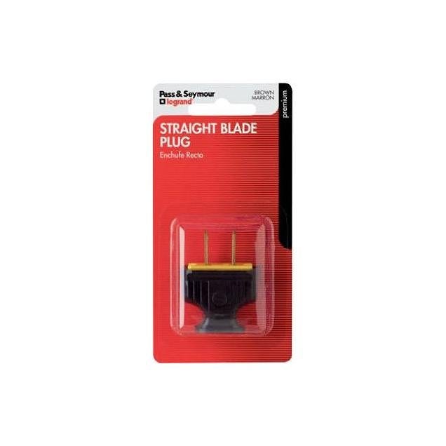 Legrand Pass & Seymour 15A 125V 2-Pole/2-Wire Brown Thermoplastic Flat Plug Legrand Pass & Seymour 15A 125V 2-Pole/2-Wire Brown Thermoplastic Flat Plug