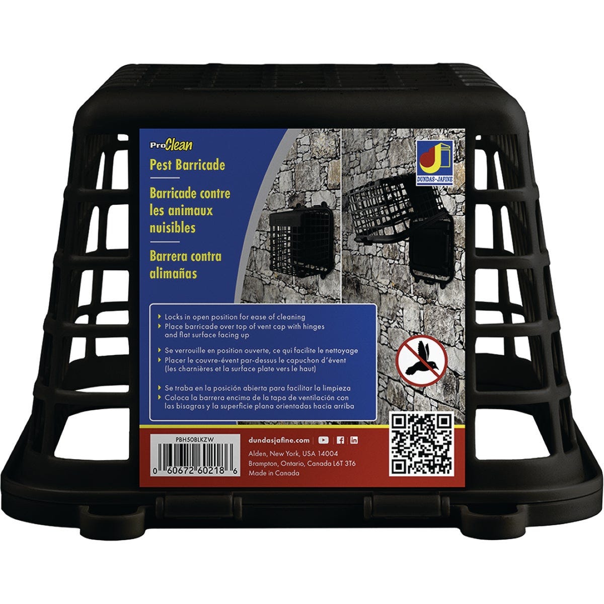 Dundas Jafine ProClean Plastic Pest Barricade Vent Guard, Black - photo 2