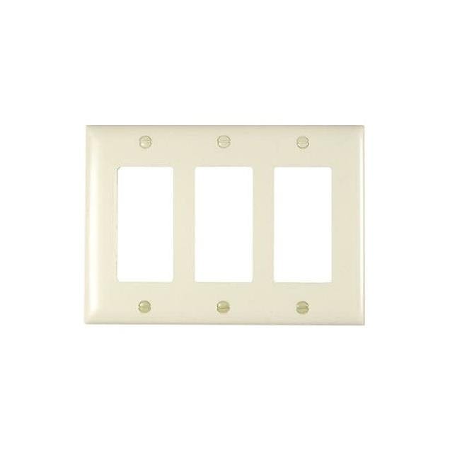 Legrand Pass & Seymour 3-Opening Nylon Wall Plate, Light Almond