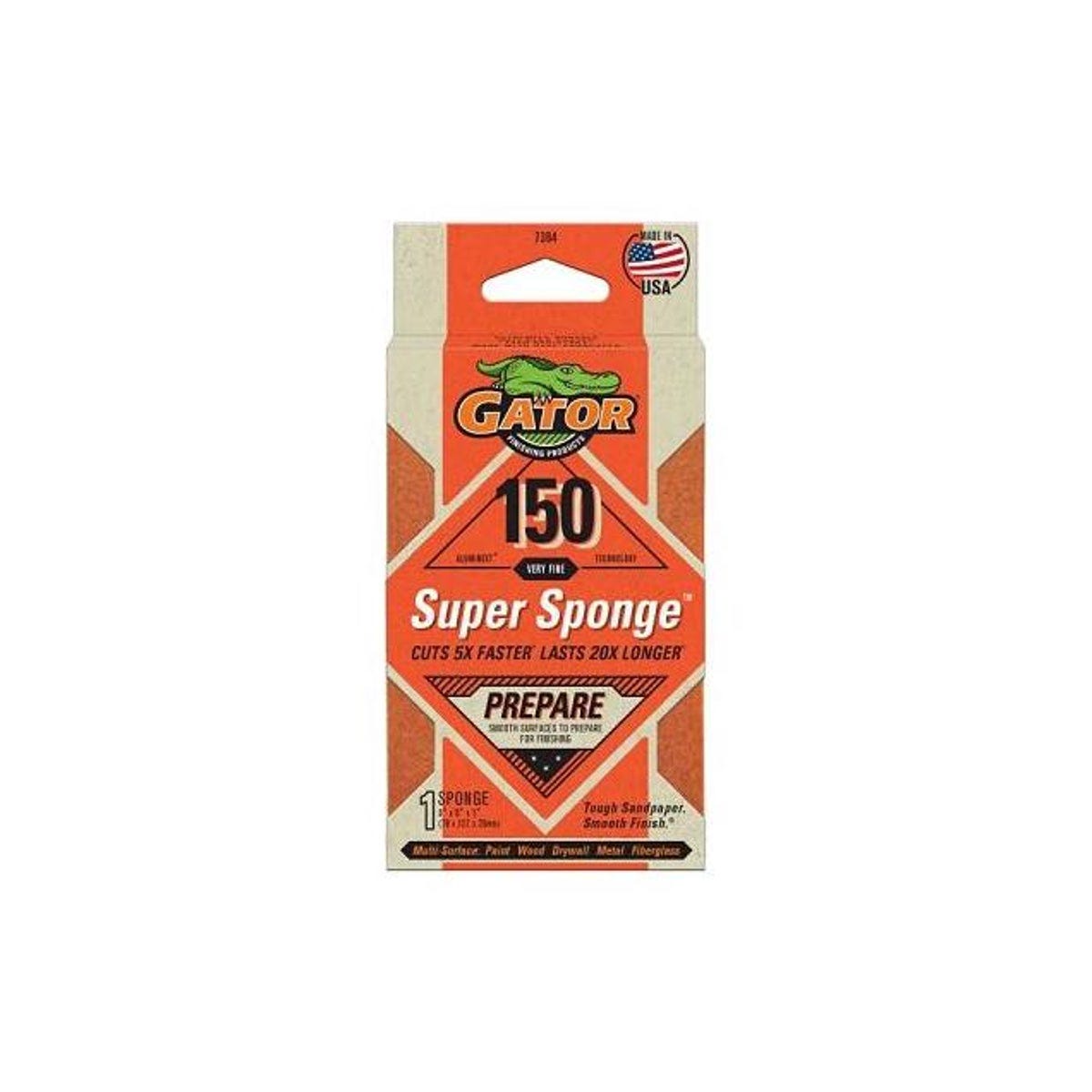 Gator 3 In. x 5 In. x 1 In. Medium 150-Grit EZ123 Premium Sanding Sponge Gator 3 In. x 5 In. x 1 In. Medium 150-Grit EZ123 Premium Sanding Sponge