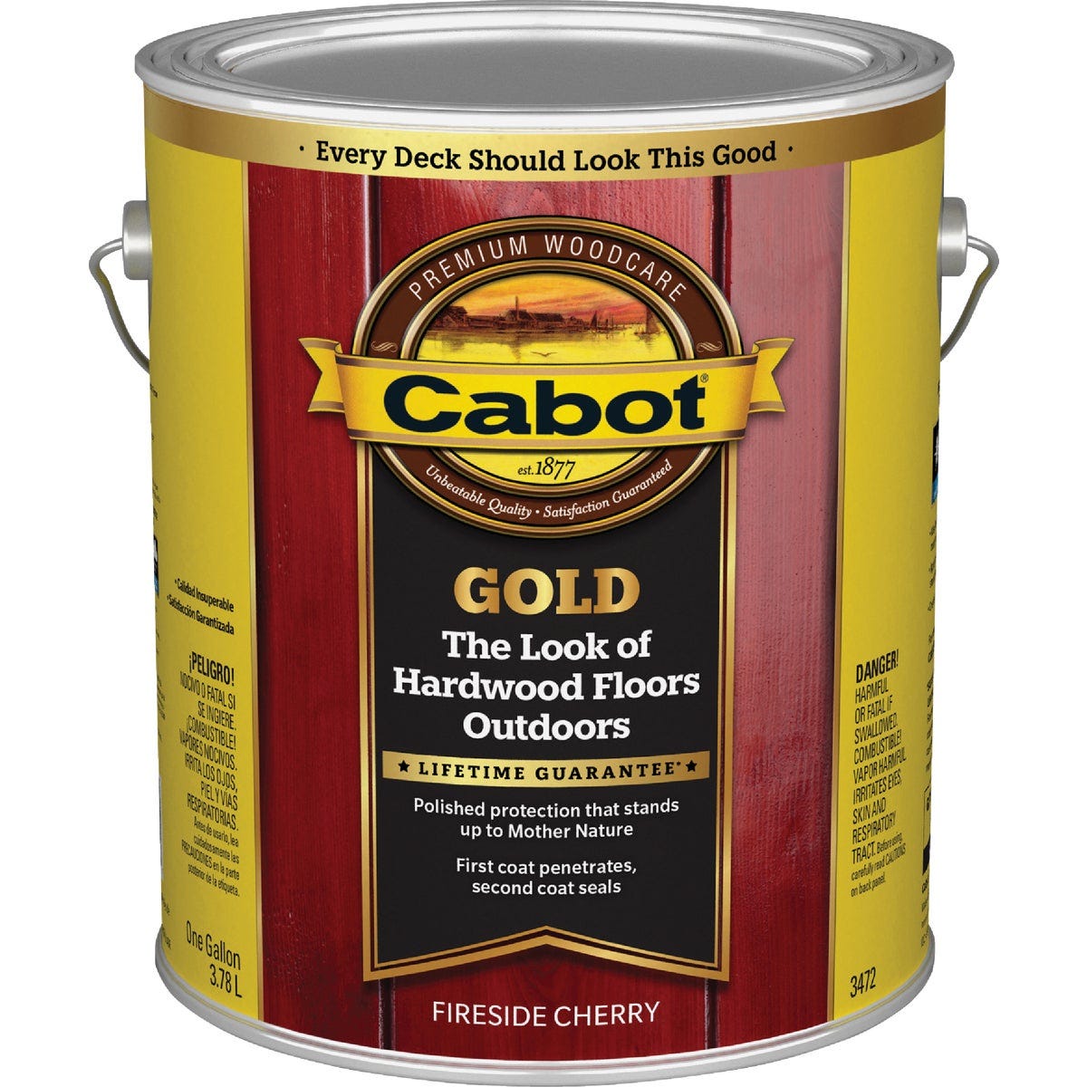 Cabot Gold Exterior Stain, 3472 Fireside Cherry, 1 Gal. - photo 2