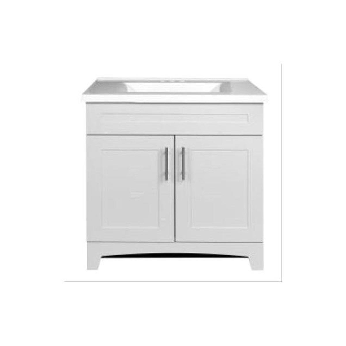 Royal Cabinets Fashion Grey Finish Shaker Vanity Combo Royal Cabinets Fashion Grey Finish Shaker Vanity Combo