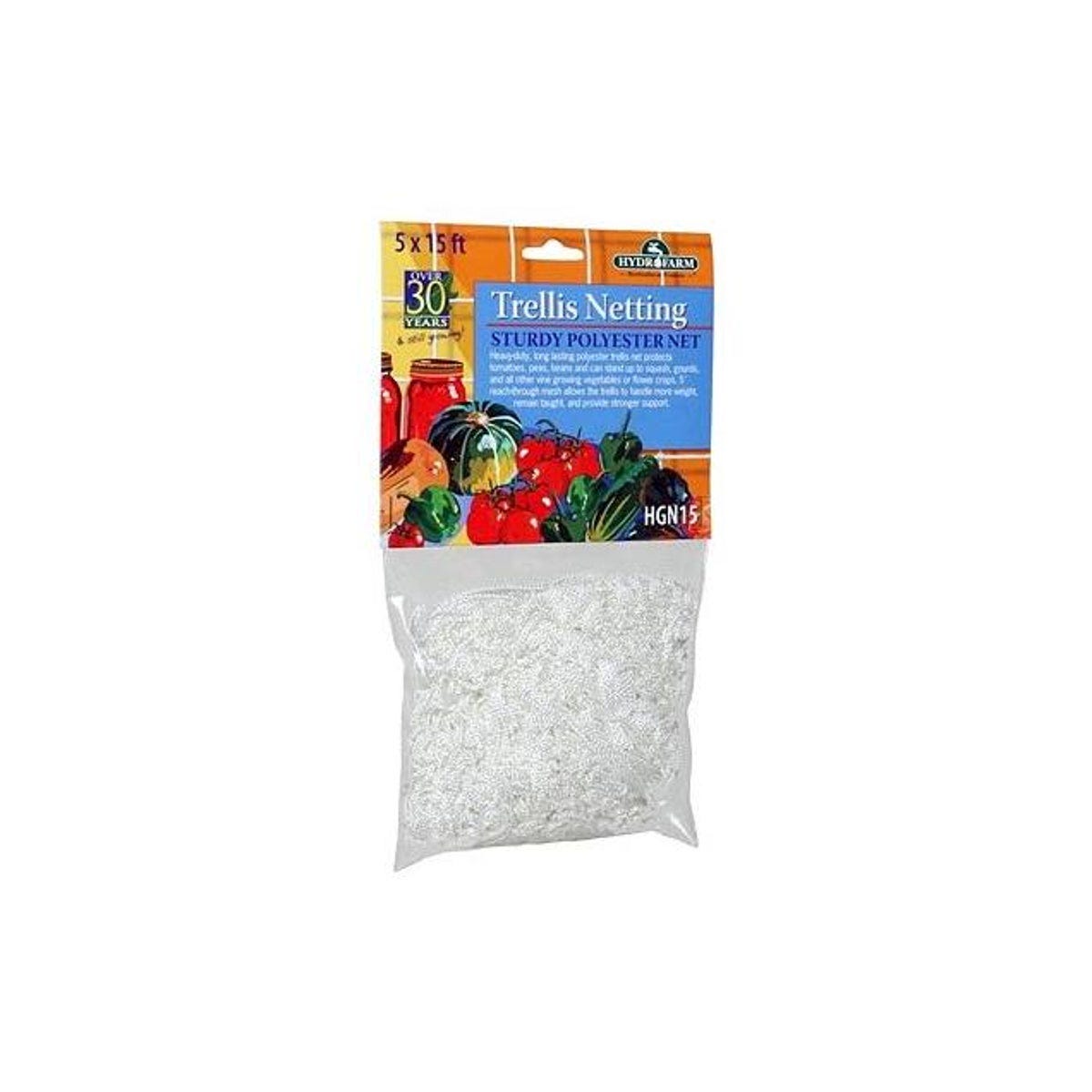 Hydrofarm 5 Ft. x 15 Ft. Polyester Hydroponic Trellis Netting Hydrofarm 5 Ft. x 15 Ft. Polyester Hydroponic Trellis Netting