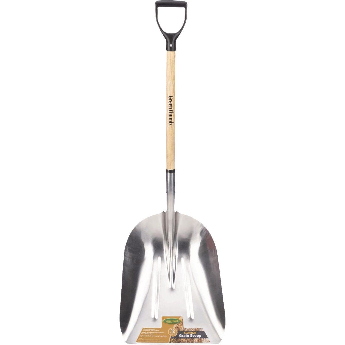 Green Thumb 14 In. Wood D-Grip Handle Aluminum Grain Scoop Green Thumb 14 In. Wood D-Grip Handle Aluminum Grain Scoop
