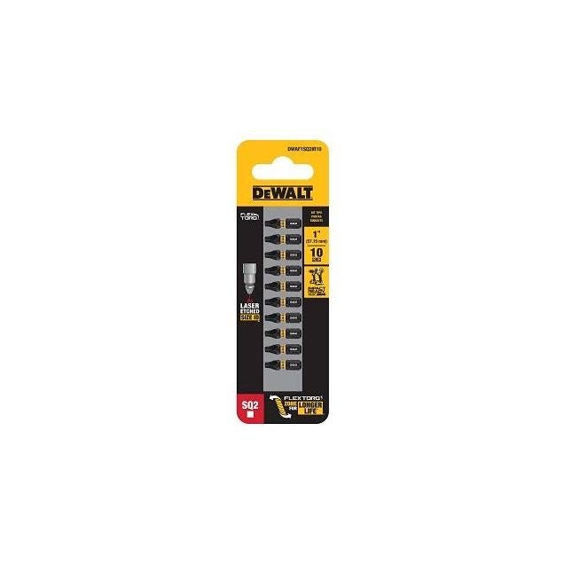 DeWalt FlexTorq 1 In. #2 Square Impact Screwdriver Bit (10-Pack)