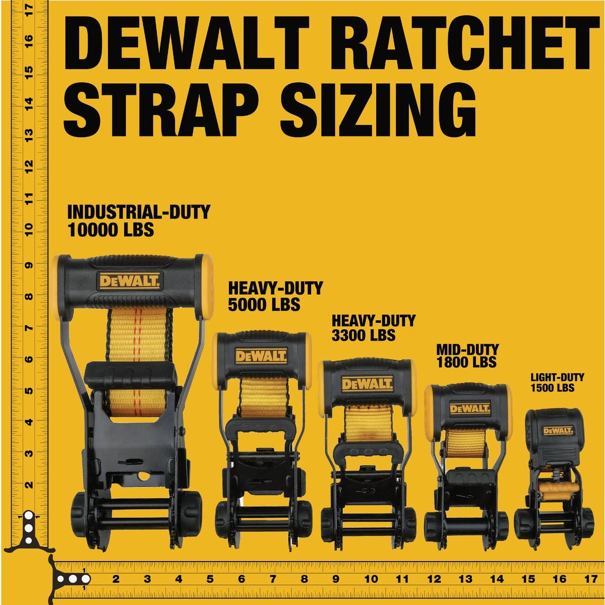 DEWALT 1.5 In. x 16 Ft. 1100 Lb. Heavy-Duty Ratchet Tie-Downs (2-Pack) - photo 4