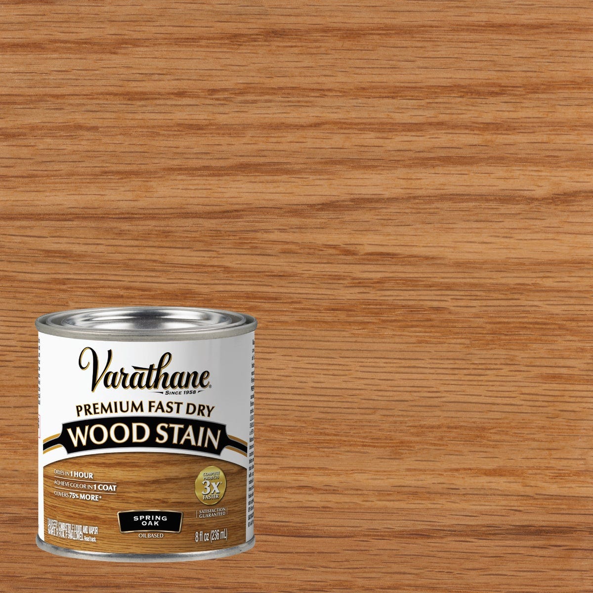 Varathane Fast Dry Spring Oak Urethane Modified Alkyd Interior Wood Stain, 1/2 Pt.