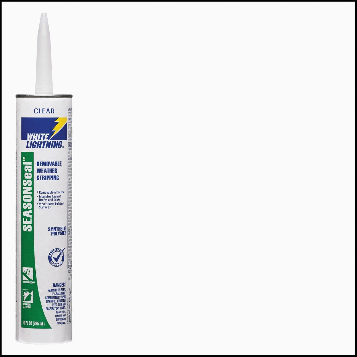 White Lightning SeasonSeal 10 Oz. Removable Weather Stripping Synthetic Polymer Specialty Sealant - photo 2