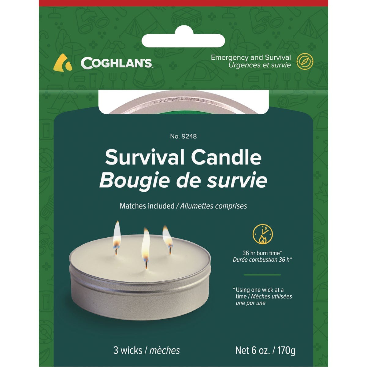 Coghlans 36 Oz. 3-Wick White Survival Candle Coghlans 36 Oz. 3-Wick White Survival Candle