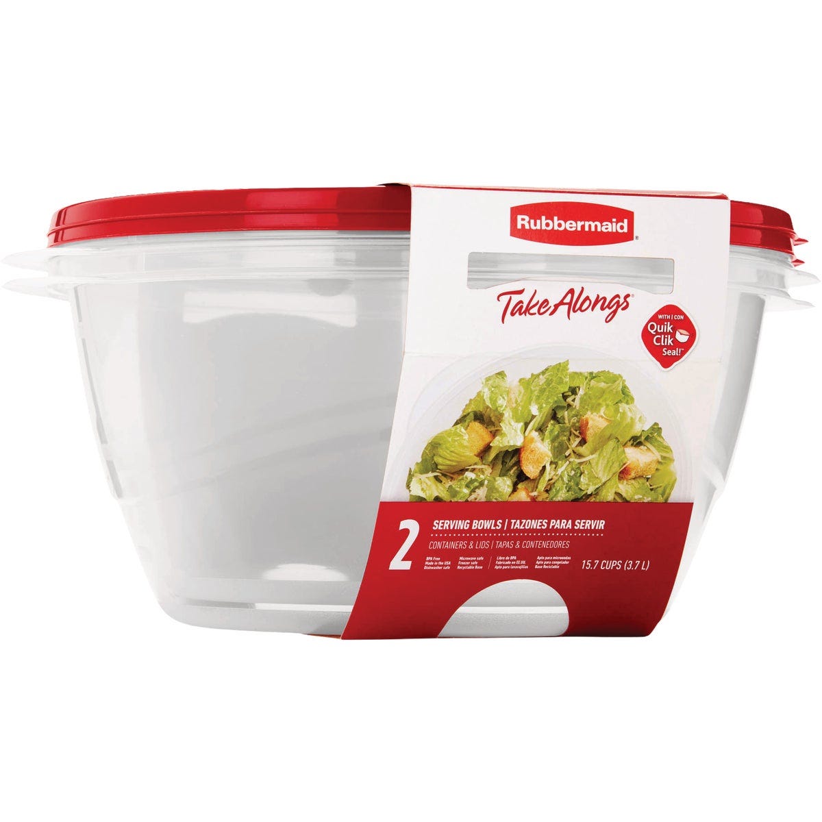 Rubbermaid TakeAlongs Red Food Storage Containers, 15.7 Cup (2-Pack) - photo 2 Rubbermaid TakeAlongs Red Food Storage Containers, 15.7 Cup (2-Pack) - photo 2