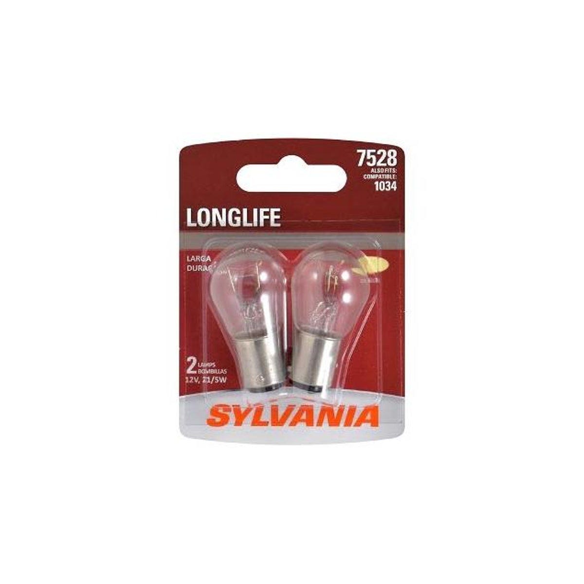 Sylvania 7528LL BP2 Long Life Miniature Clear Bulb (2-Pack)