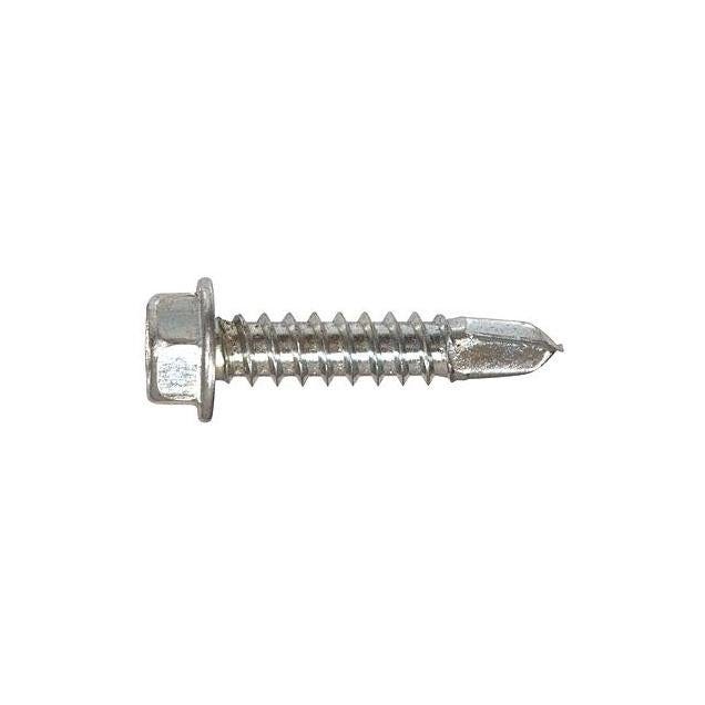 Hillman 1/4 In. x 3 In. Zinc Hex Washer Head Sheet Metal Self-Drilling Screws