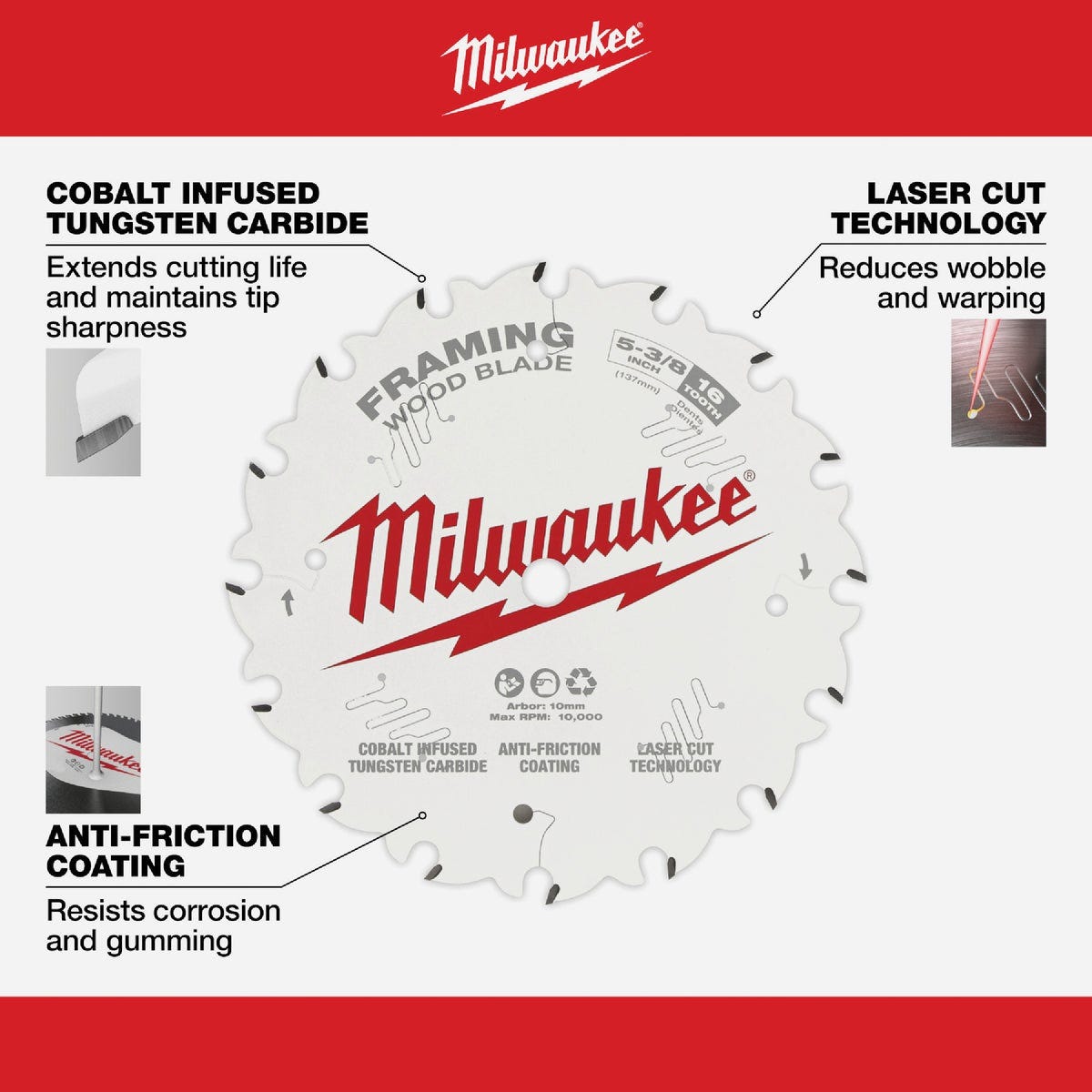 Milwaukee 5-3/8 In. 16-Tooth Framing Circular Saw Blade - photo 5