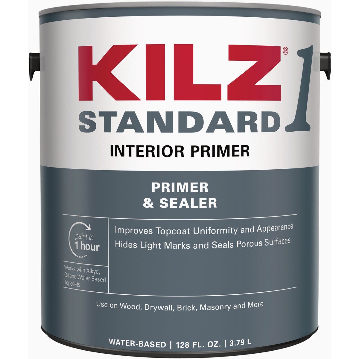 KILZ 1 Standard Interior Multi-Purpose Water-Based Wall and Ceiling Primer, 1 Gal. KILZ 1 Standard Interior Multi-Purpose Water-Based Wall and Ceiling Primer, 1 Gal.