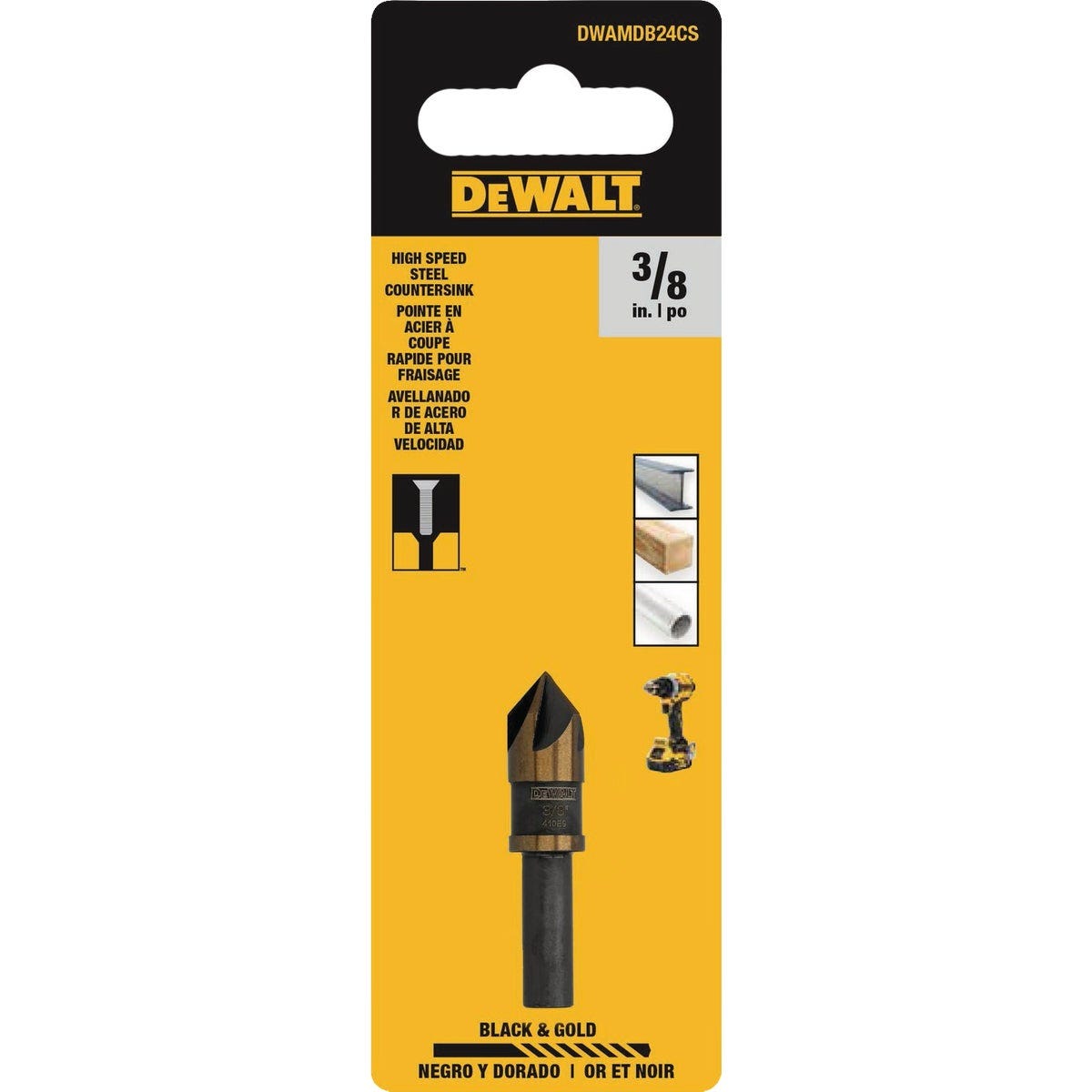 DEWALT 3/8 In. High Speed Steel Countersink