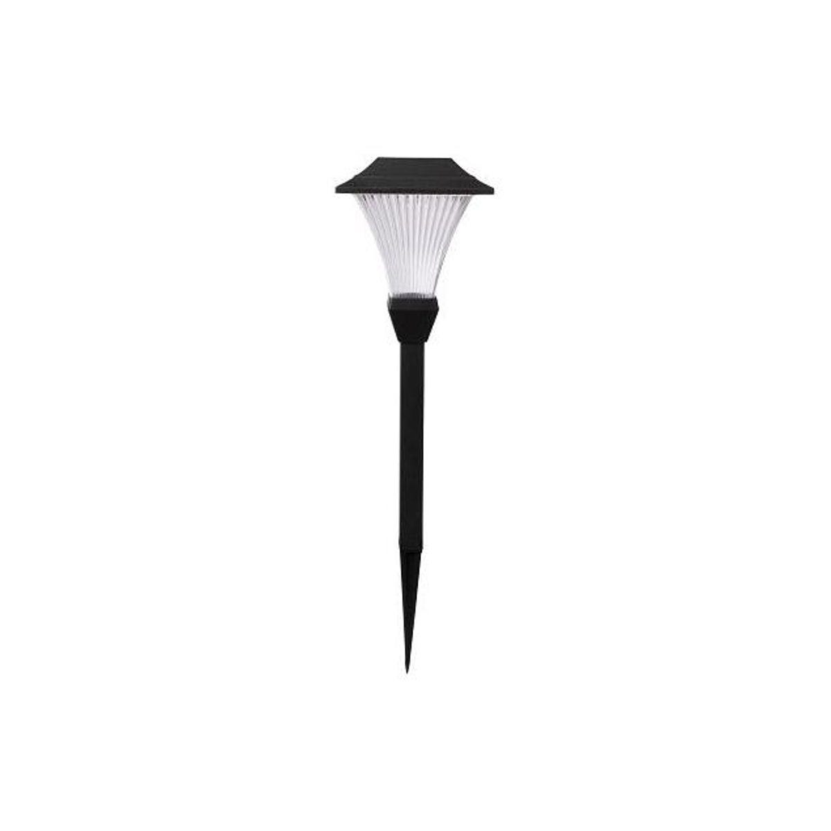 Fusion 4-Pack Black Plastic Solar Path Lights