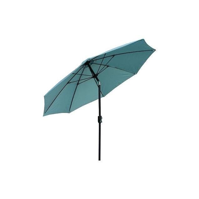 Four Seasons Courtyard 9 Ft. Aluminum Tilt/Crank Seafoam Green Canopy Patio Umbrella Four Seasons Courtyard 9 Ft. Aluminum Tilt/Crank Seafoam Green Canopy Patio Umbrella