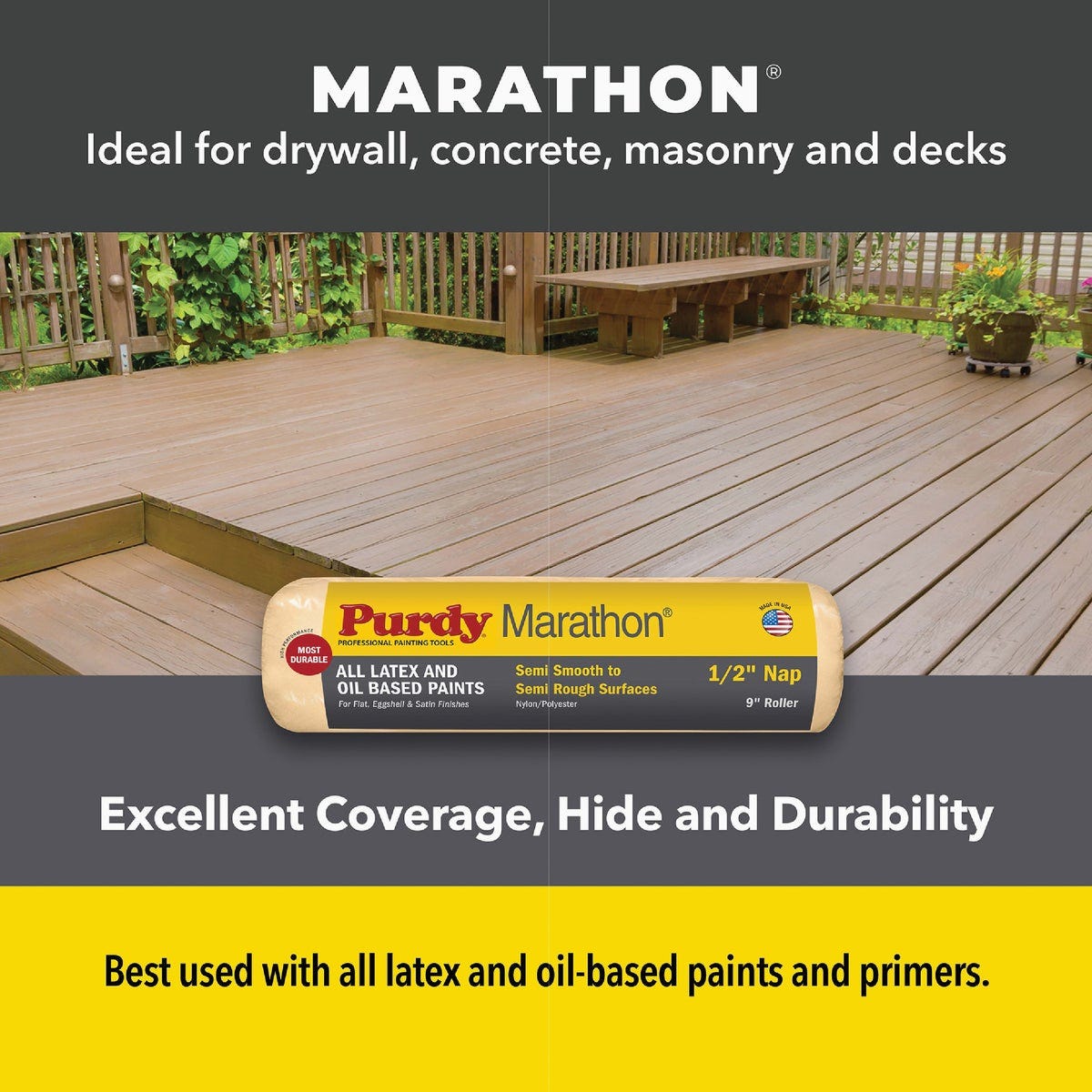 Purdy Marathon 18 In. x 1/2 In. Knit Fabric Roller Cover - photo 4