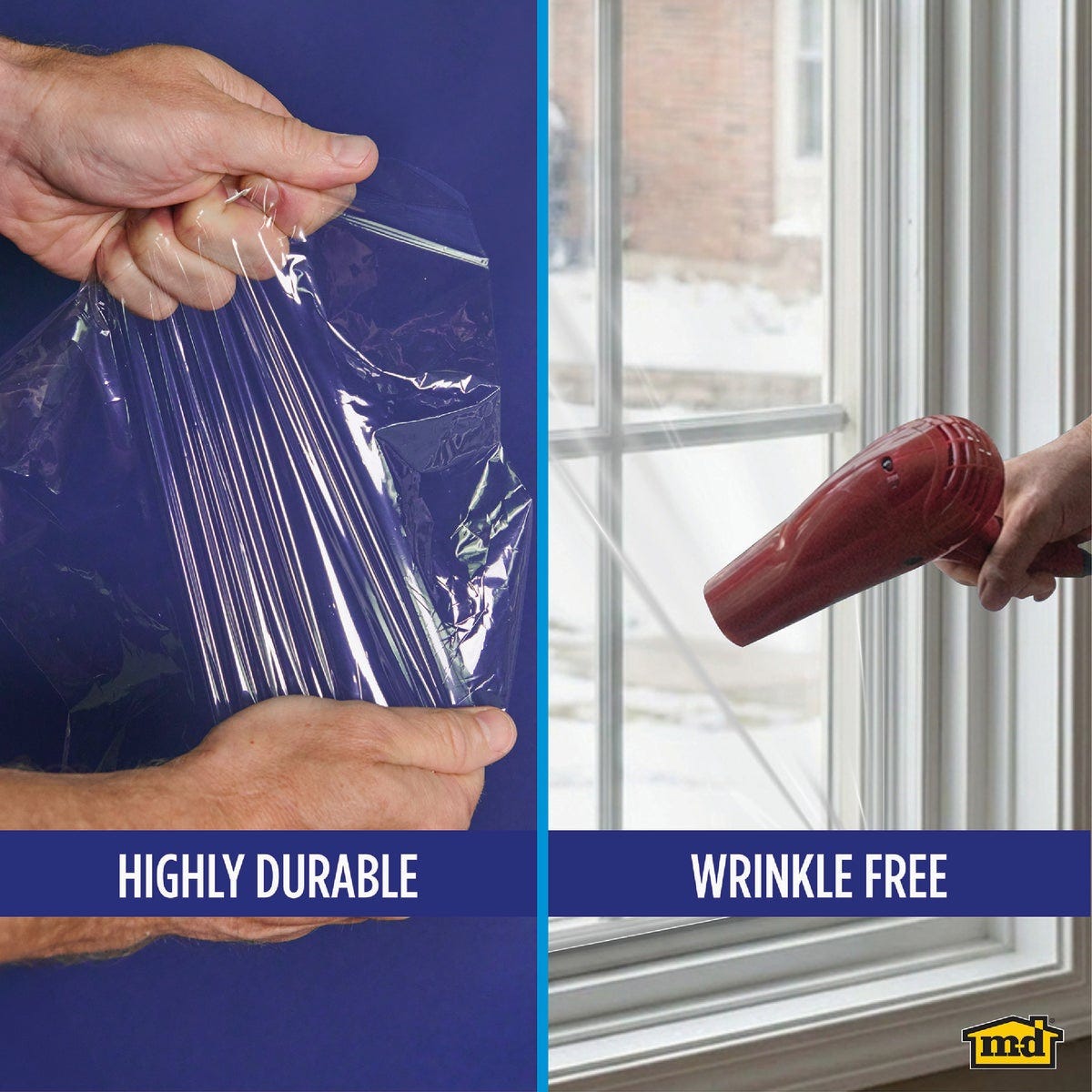 M-D Building Products Polar Block 84 In. x 110 In. Clear Plastic Large Patio Window Insulation Kit - photo 5