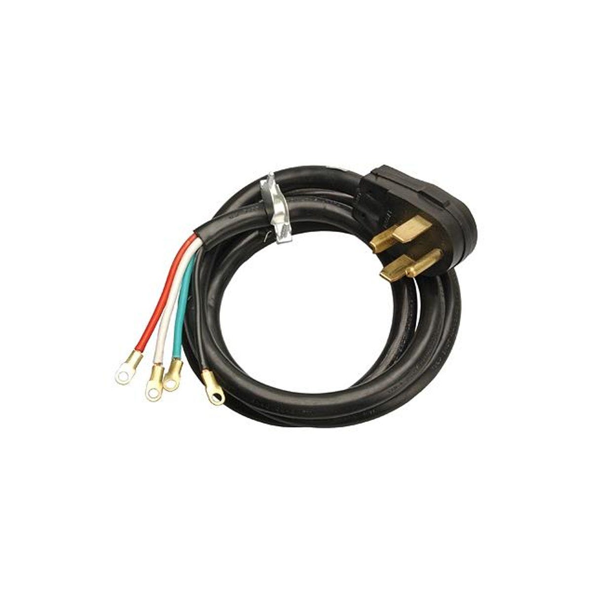 Master Electrician 6 Ft. 10/4 SRDT Black Round Dryer Electrical Cord Master Electrician 6 Ft. 10/4 SRDT Black Round Dryer Electrical Cord