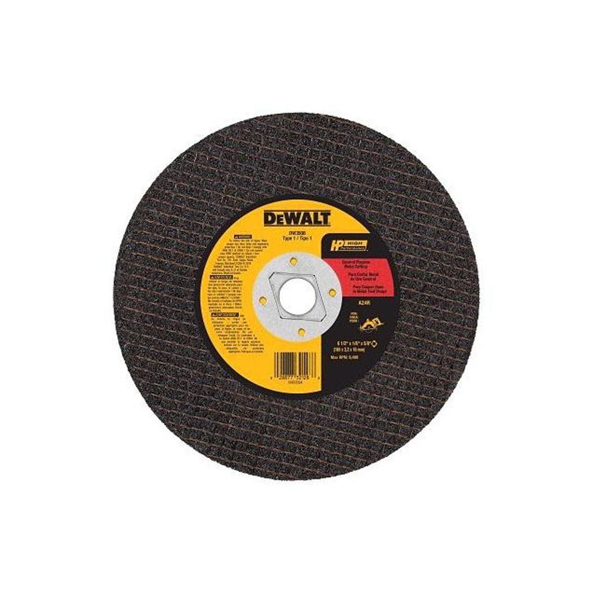 DEWALT 1/8 In. x 5/8 In. x 6-1/2 In. Abrasive Metal Cutting Wheel